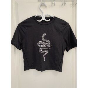 lululemon athletica Black Snake Graphic Crop Top